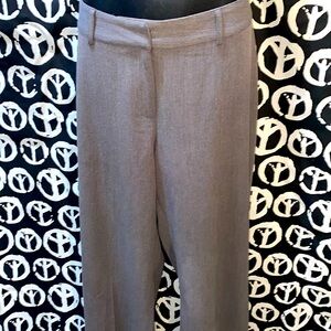DINA K GREY DRESS PANTS FLARE HEM SZ 12 LOOPS BUTTON/CLASPS/ZIP FRONT CLOSURE